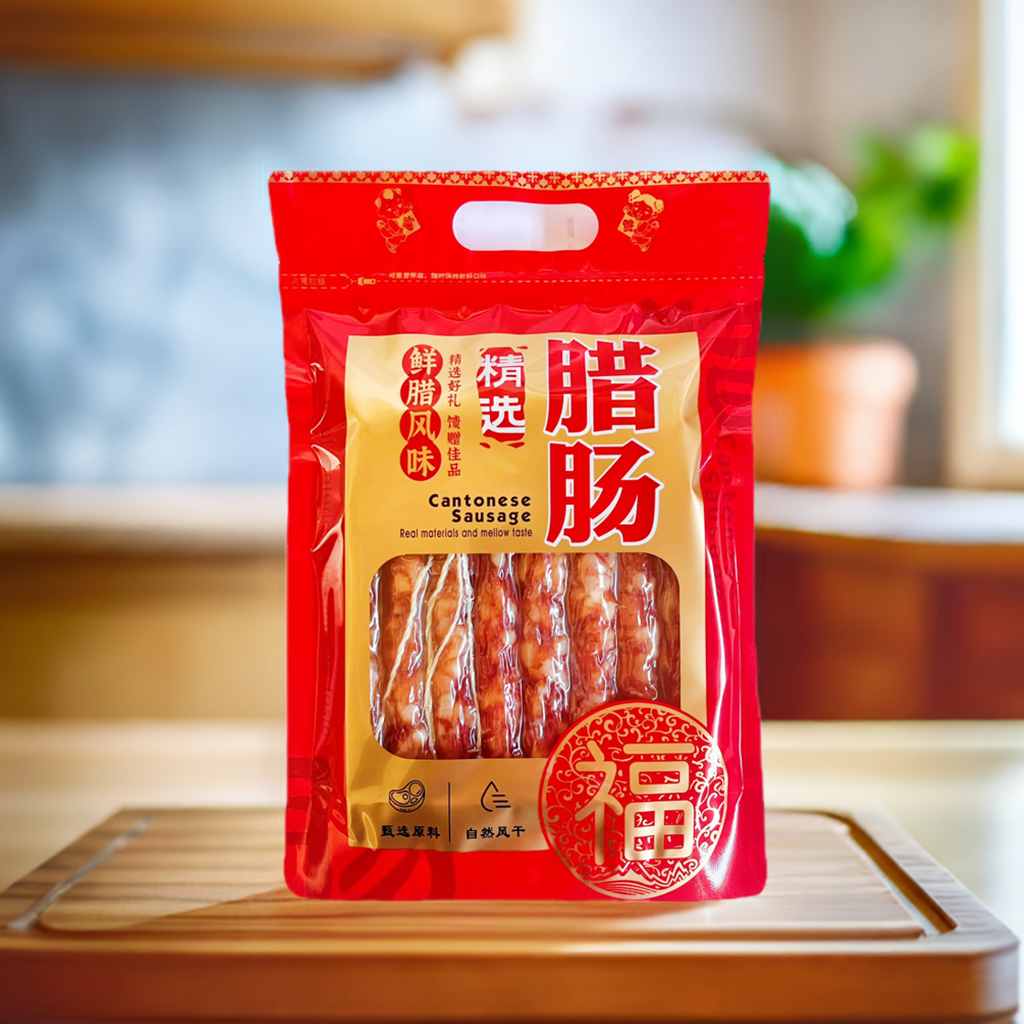 广东台山陈记腊坊16oz咸香劲道腊肠 正宗广式传统风味 陈记腊坊