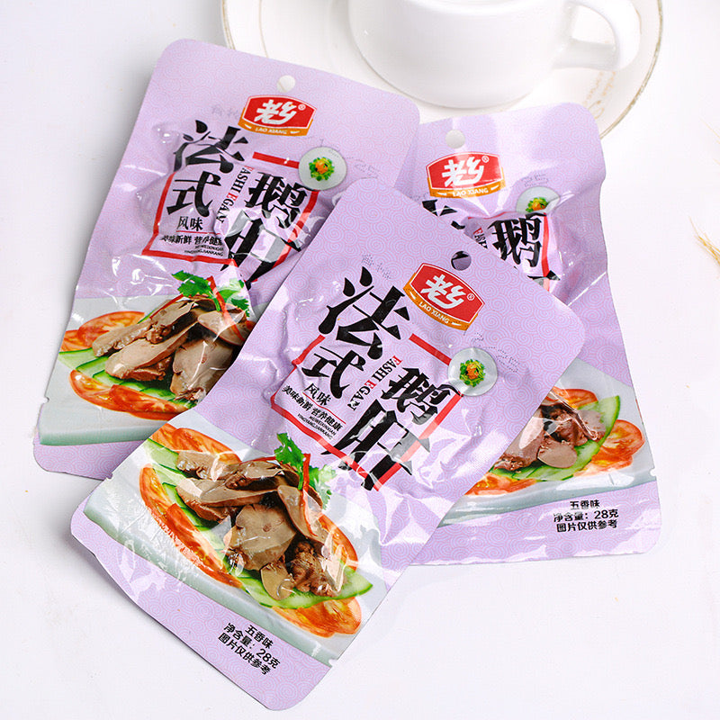 French foie gras, ready-to-eat five-spice or spicy flavor, 28g vacuum-packed snack