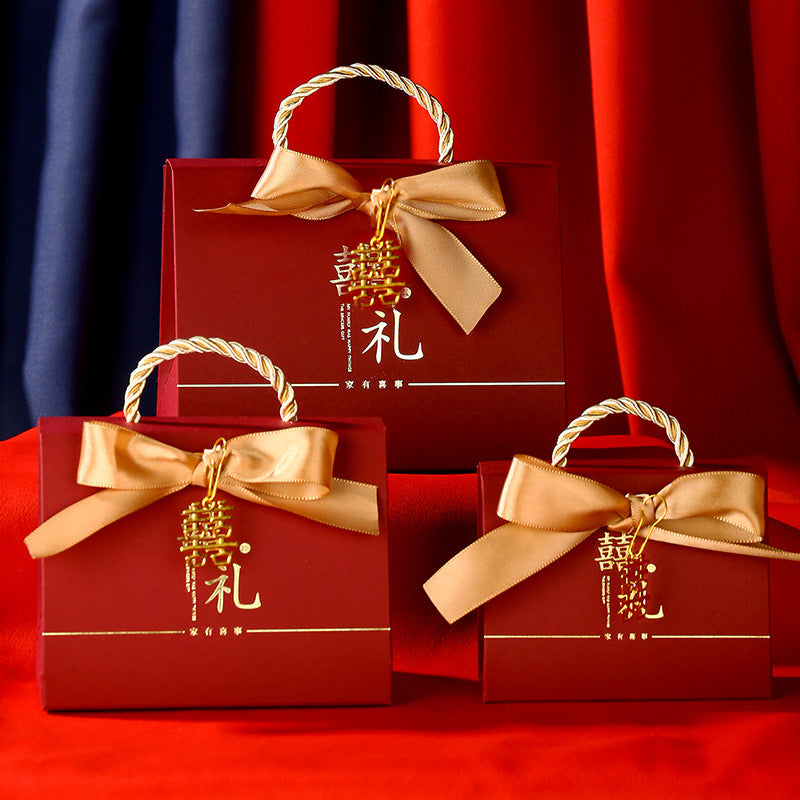 【中西式婚庆】手提式结婚喜礼糖果盒19个