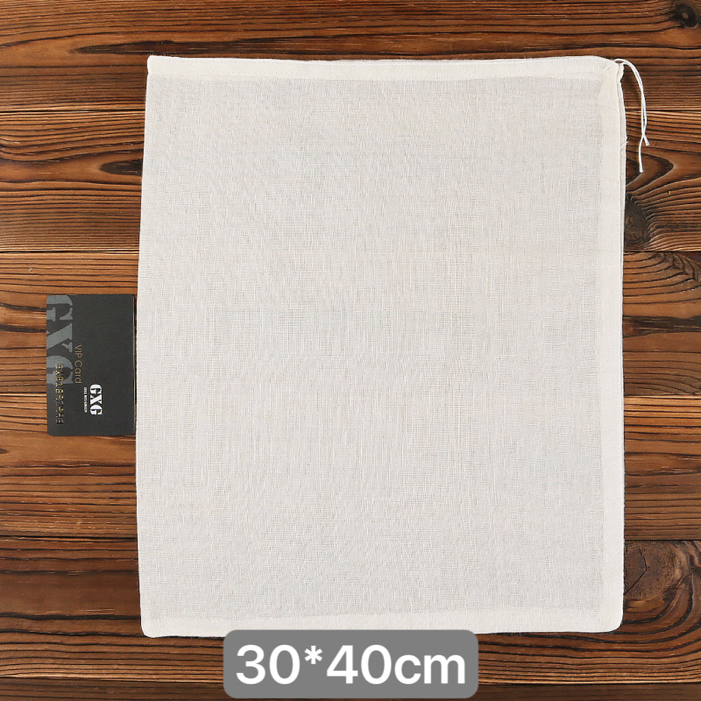 无漂白纯棉煎药专用大纱布袋30*40cm(12*16inch )卤料/煲汤/隔茶/豆浆/多用途重复使用过滤袋