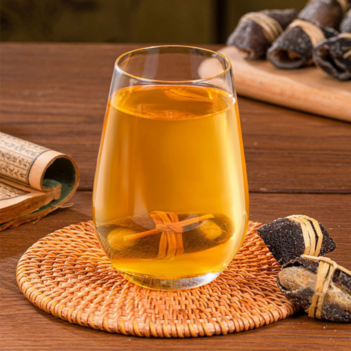 广东新会三宝扎500g陈皮咸榄禾杆草润肺润喉茶