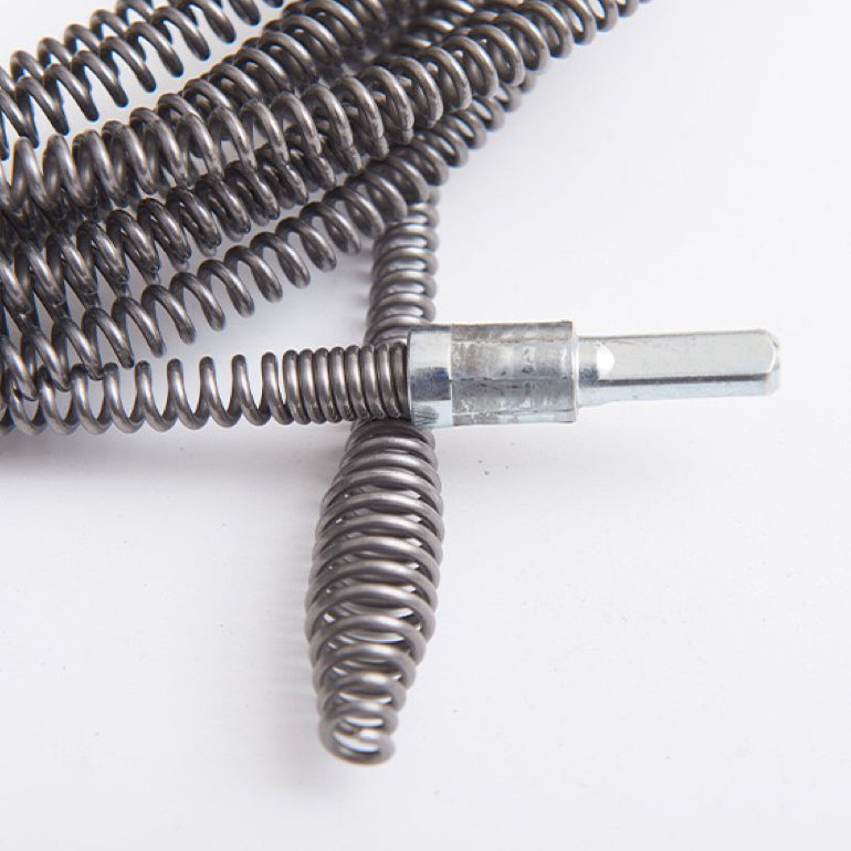 超强过弯下水道堵塞神器直径10mm X 10米33ft疏通水蛇弹簧 配送电钻接头 适合厨房家用轻型商用 asianstore11