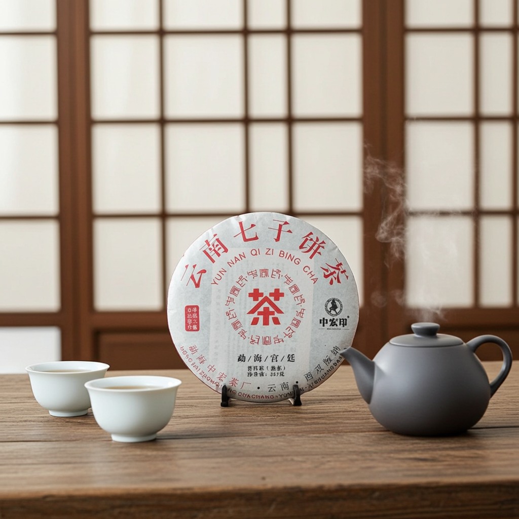 云南七子饼茶357g熟茶2010年勐海宫廷普洱红茶饼 云南勐海中宏茶厂