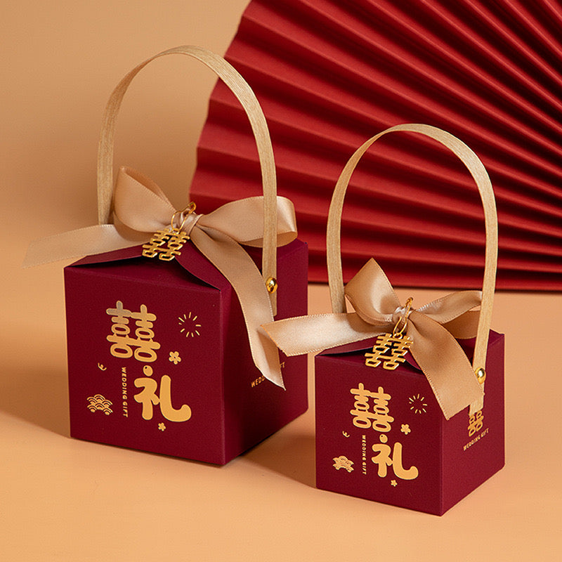 【中式婚庆】手提式结婚喜糖糖果礼盒19个