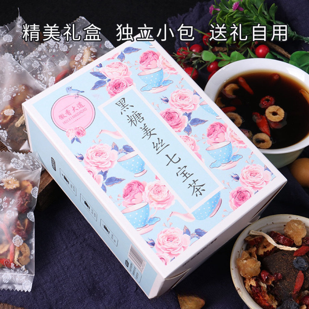 女神黑糖姜丝七宝茶250g(25g*10包）活血散瘀、温经散寒、缓解疼痛