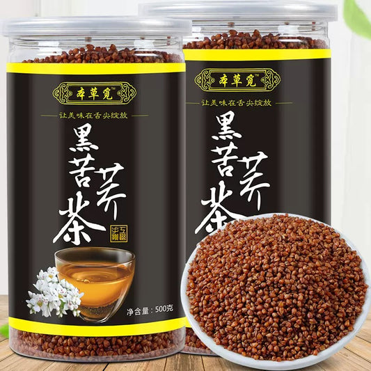 三高养生首选 炒熟黑苦荞茶500g 健胃消食 降三高 抗衰老 排毒养颜