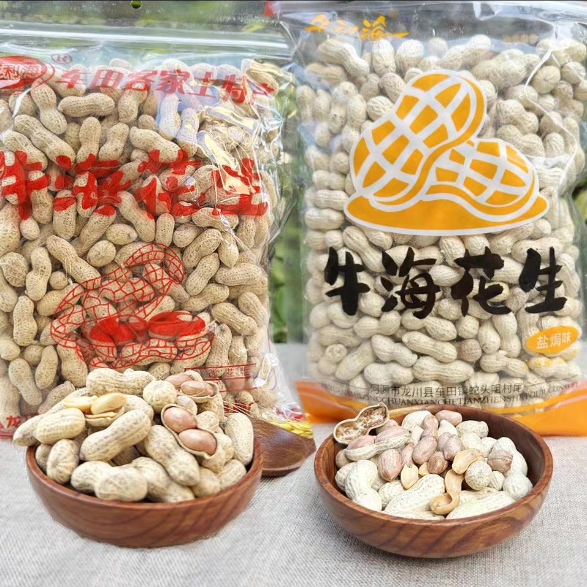 河源车田特产牛海花生500g 颗粒饱满 香脆可口 传统柴火沙炒盐焗 牛利海